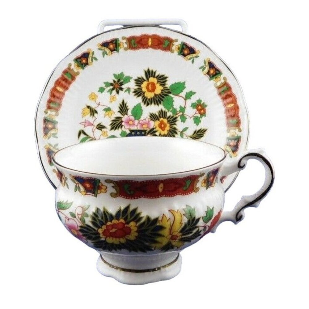Elizabethan Oriental Floral Tea Cup and Saucer